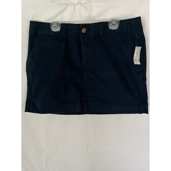 New! Old Navy "The Perfect Khakis" dark blue skirt, size 8 preppy casual - Picture 1 of 8